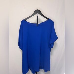 Women’s Royal Blue Short Sleeve Blouse